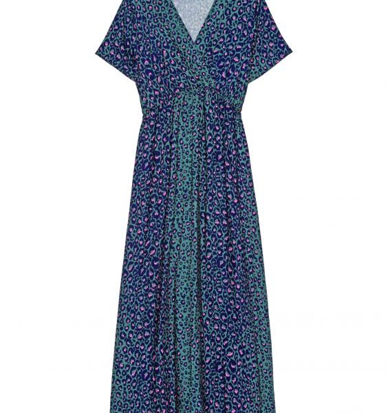 Robe longue imprimé animalier